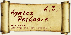 Agnica Petković vizit kartica